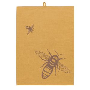 Geschirrtuch Leinen Honiggelb Biene