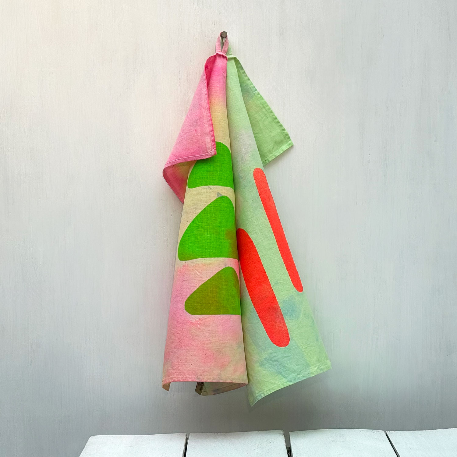 Leinengeschirrtuch-Set mit den Motiven Melody und Alba