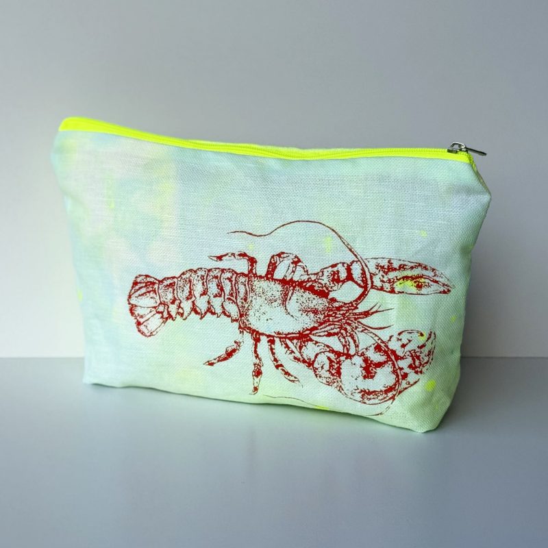 Frohstoff Atelier Etui aus Halbleinen mit dem Hummer als Motiv