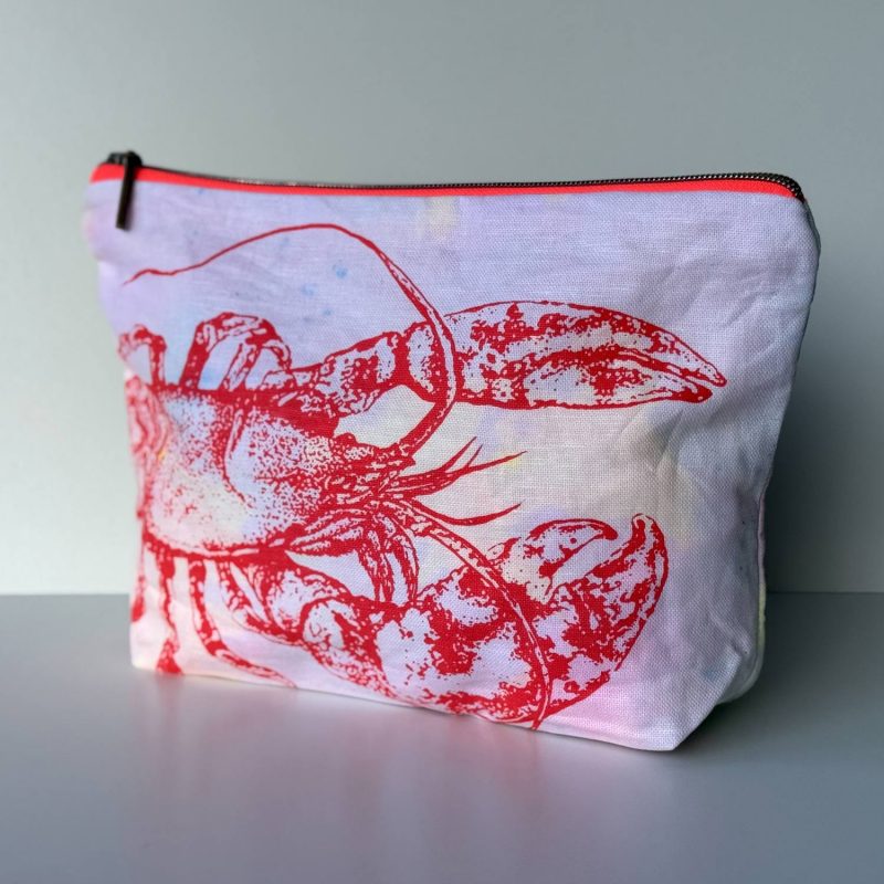 Frohstoff Atelier Etui mit Maritimen Motiven - Hummer und Barsch