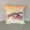 Frohstoff Atelierkissen mit dem Hummer als Motiv in knalligen Gelbtönen