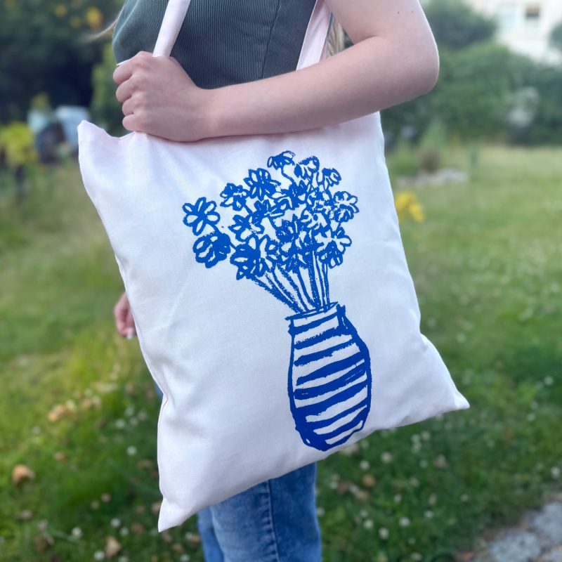 Frohstoff Stoffbeutel mit dem Blumenmotiv Fleur