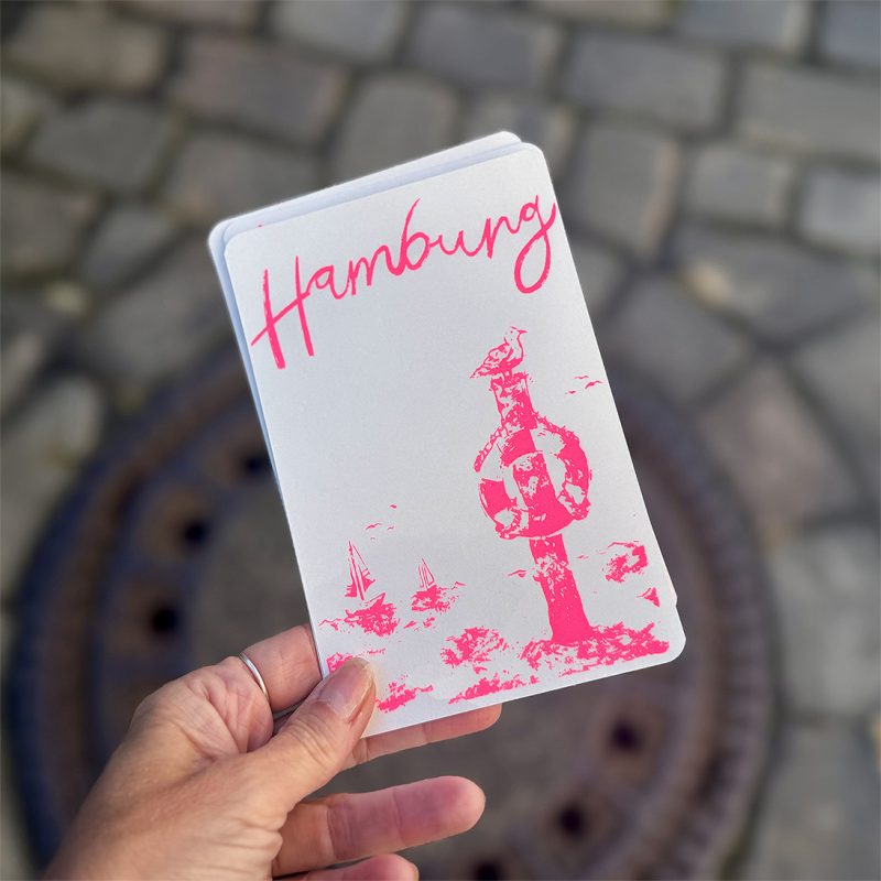 Siebdruckkarte Küstenflair