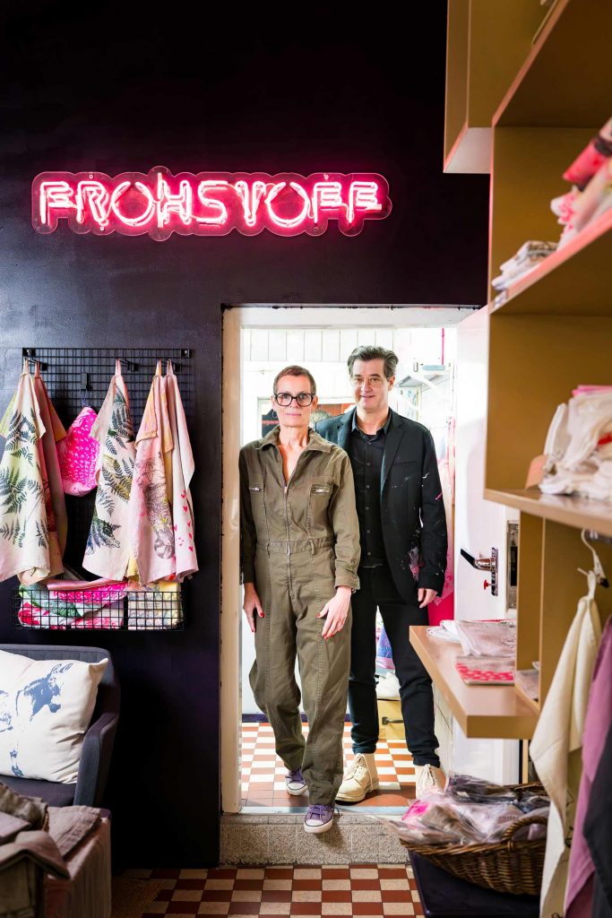 Frohstoffs Geschäftsleitung Meike und Jörg in dem Laden der Wexstraße in Hamburg