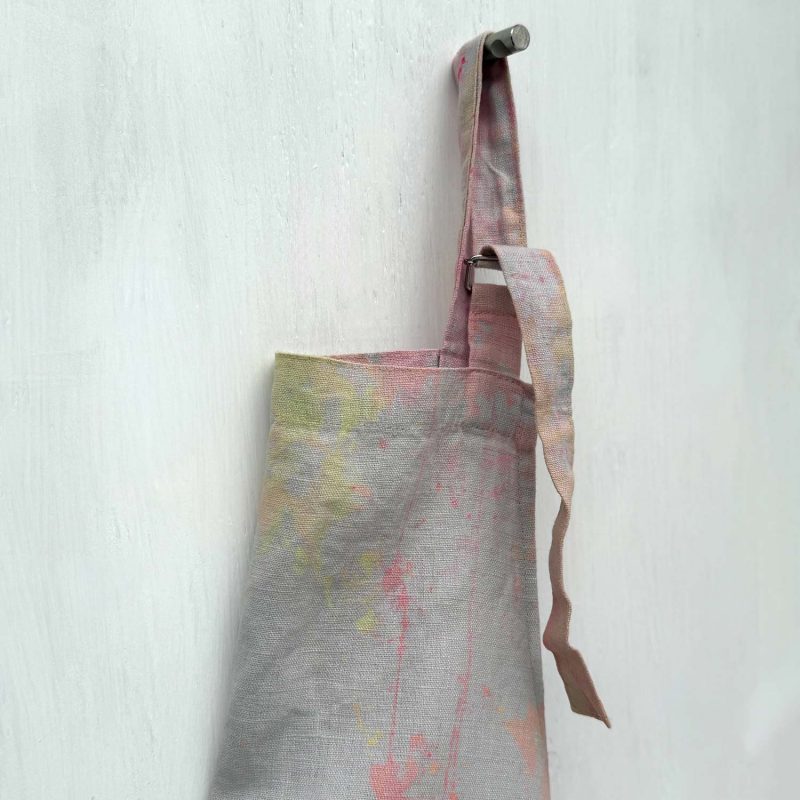 Frohstoff Leinenschürze Bildausschnitt der bunten Schürze