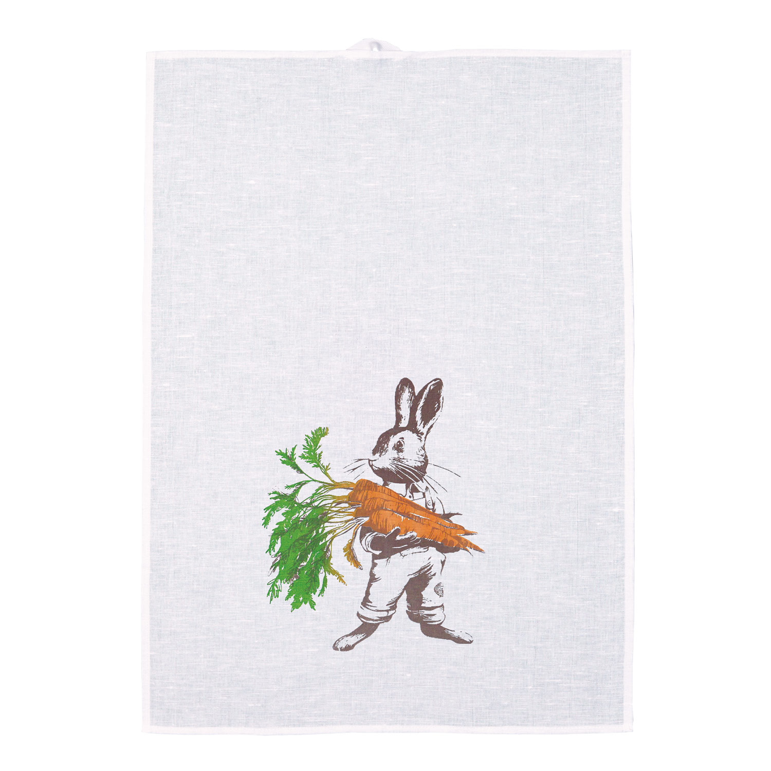 Frohstoff halbleinen Geschirrtuch mit dem Osterhasen als mehrfarbiges Motiv