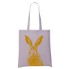 Frohstoff Stoffbeutel in der Farbe Flieder mit dem Motiv Feldhase in sattem honiggelb