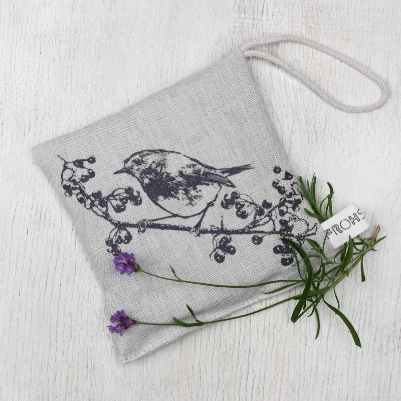 Lavendelkissen Rotkehlchen